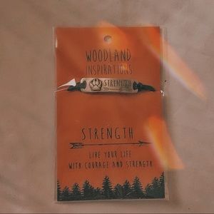 UNIQUE REAL SILVER PEWTER “STRENGTH” bracelet